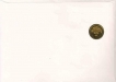 Postal cover of Grossbritanniea, 1992, Gemeinsames Europa, Special cover with coin and stamp with special cancellation cover, stamp on seal and spots theme, (used)