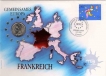 Postal covers of Frankreich, 19982, Gemeinsames Europa, Special Cover With Coin & Stamps with Special Cancellation. Cover, Coin & Stamp on Seal & Sports Theme, (Used).