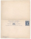 5 Cent. UPU, Victoria, Post Card, Reply card ( the Annexed Card is intended for Answer, Mint.