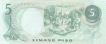 Paper Money of Philippi0ans of 5 Piso.