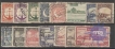 1948-57, Stamps of Pakistan, Set of 15 Stamps, Sc.No: 24-27,29,31-40.