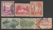 1954, Stamps of Pakistan, Set of 6 Stamps, Sc.No: 66,68-72.