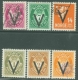 1941, Stamps of Norway, Set of 6 Stamps, Sc.no: 207-211,213.