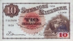 Paper Money of Sweden of 10 Kronor of 1939 Issued.