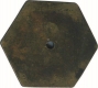 Brass Hexagon Shape Token of Sub Treasury of Kawardha.