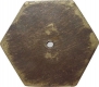 Hexagon Shape Brass Token of Sub Treasury of Lahaar.