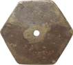 Brass Hexagon Shape Token of Sub Treasury of Mehagaon.