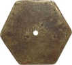 Brass Hexagon Shape Token of Sub Treasury of Sitamau.