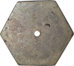 Brass Hexagon Shape Token of Sub Treasury of Gohad.