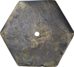 Brass Hexagon Shape Token of Sub Treasury of Lahar.