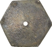 Brass Hexagon Shape Token of Sub Treasury of Mehagaon.