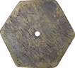 Brass Hexagon Shape Token of Sub Treasury of Dabara.