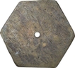 Brass Hexagon Shape Token of Sub Treasury of Dabara.