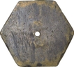 Brass Hexagon Shape Token of Sub Treasury of Lahar.