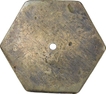 Brass Hexagonal Shape Token of Sub Treasury of Seetamau.