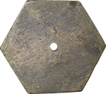 Brass Hexagonal Shape Token of Sub Treasury of Kolaras.