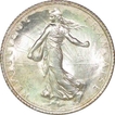 Silver One Franc of France.