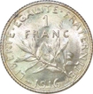 Silver One Franc of France.