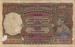 Bank Note of One Hundred  Rupees of King George VI of 1947.