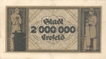 Paper money of Germany of 2000 000 Mark of 1923 issued.