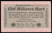 Paper Money of Millionen Mark of Germany of 1923.