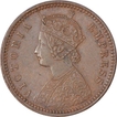 Copper One Twelfth Anna Coin of Victoria Empress of Calcutta Mint of 1898.