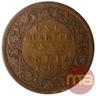 Bronze One Quarter Anna Coin of King Edward VII of Calcutta Mint of 1906.