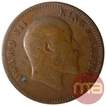 Bronze One Quarter Anna Coin of King Edward VII of Calcutta Mint of 1906.