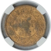 Copper One Quarter Anna Coin of Victoria Empress of Calcutta Mint of 1880.