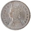 Silver Two Annas Coin of Victoria Empress of Bombay Mint of 1894.