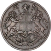 Copper One Quarter Anna Coin of East India Company of Madras Mint of 1835.