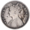 Silver Half Rupee Coin of Victoria Empress of Bombay Mint of 1888.