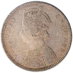 Silver One Rupee Coin of Victoria Empress of Bombay Mint of 1888.