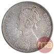 Silver One Rupee Coin of Victoria Empress of Bombay Mint of 1879.