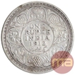 Silver One Rupee Coin of King George V of Bombay Mint of 1912.