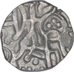 Silver Drachma Coin of Rajput Dynasty of Chauhans of Ajmer.