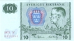 Ten Kronor Bank Note of Sweden.