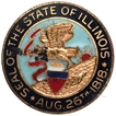 Brass Seal of The State of Illinois.