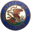 Brass Seal of The State of Illinois.