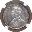 Silver Half Rupee Coin of King George V of Bombay Mint of 1914.