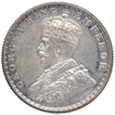 Silver Half Rupee Coin of King George V of Bombay Mint of 1918.