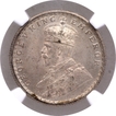 Silver Half Rupee Coin of King George V of Calcutta Mint of 1929.