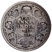 Silver Two Annas Coin of King George V of Calcutta Mint of 1917.