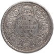 Silver Half Rupee Coin of King George V of Calcutta Mint of 1934.