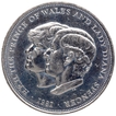 Silver Coin of Wedding of Prince Charles and Lady Diana Spencer of 1981.