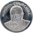 Rare Nickel Silver Medallion of Winston Churchill of London 1965.