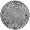 Silver One Rupee Coin of Victoria Queen of Bombay Mint of 1862.