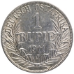 Silver One Rupie of Guilelmus II Imperator of 1911.