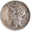 Silver One Dime of United States of America of 1942.