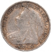 Silver Three Pence of Victoria of 1898 of Great Britain.